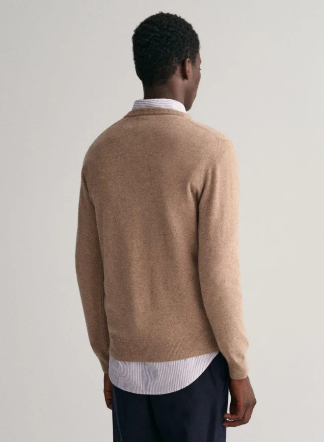 GANT Gant Superfine Lambswool V-Neck Sweater