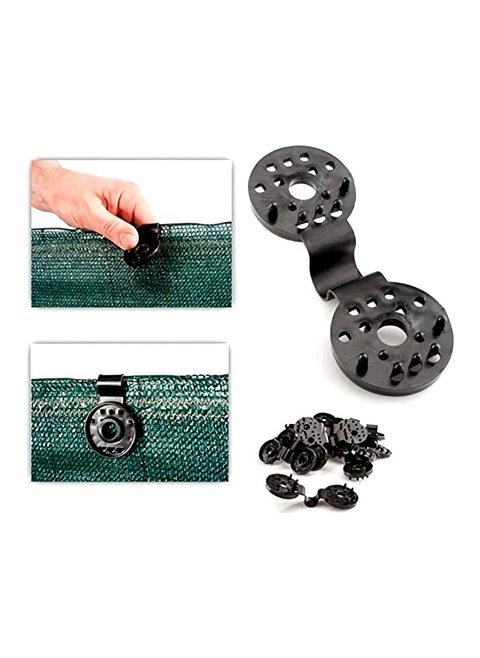 Making Tech Plastic Clips for Shade Cloth, Sun Shade Netting Clips, Sun Shade Cloth Clips, Anti Bird Netting, Garden Netting Black (Round, 20pcs)