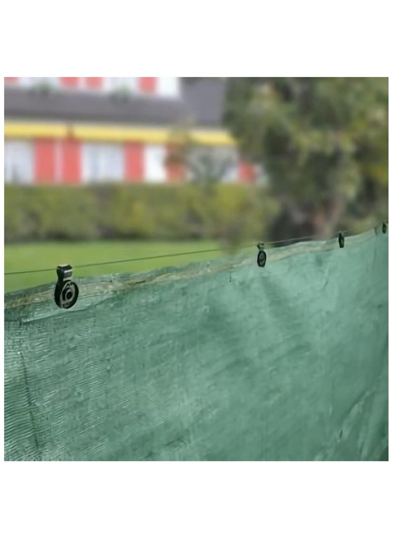 Bukela - Making Tech Plastic Clips for Shade Cloth, Sun Shade Netting Clips, Sun Shade Cloth Clips, Anti Bird Netting, Garden Netting Black (Round, 20pcs) - Image 1