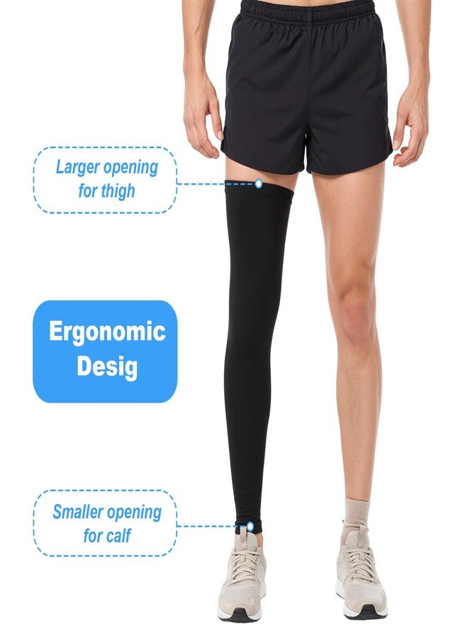 Sibba 1 Pair Knee Brace Undersleeve Knee Undersleeves for Women & Men Compression Breathable Leg Sleeves for Under Brace Closed Patella Non-Slip Knees Support Cooling Protective Liner Sports Running Gym - Image 2