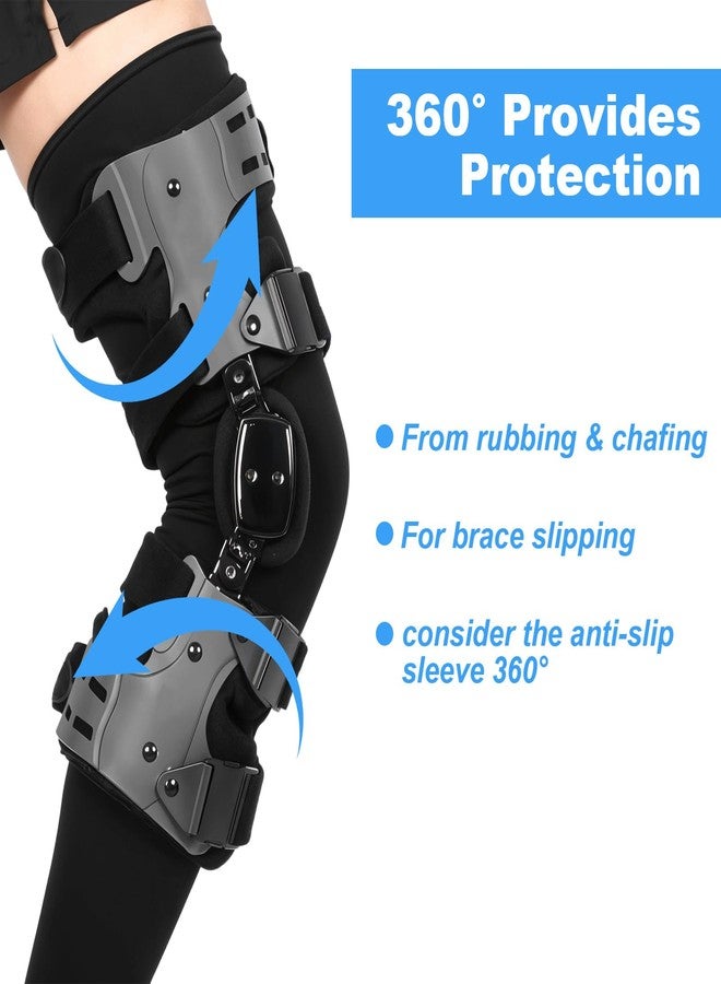 Sibba 1 Pair Knee Brace Undersleeve Knee Undersleeves for Women & Men Compression Breathable Leg Sleeves for Under Brace Closed Patella Non-Slip Knees Support Cooling Protective Liner Sports Running Gym - Image 3