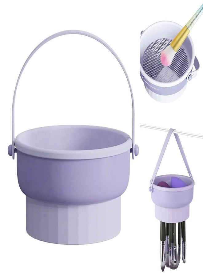 JULEX Mini Portable Cosmetic Brushes Cleaning Tool Makeup Brush Holder Organizer for Cleaning, Drying and Organizing Makeup Brushes & Sponges Storage Stand and Air Drying Brushes - Image 1
