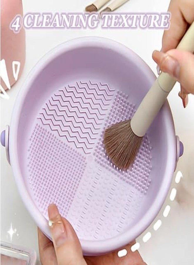 JULEX Mini Portable Cosmetic Brushes Cleaning Tool Makeup Brush Holder Organizer for Cleaning, Drying and Organizing Makeup Brushes & Sponges Storage Stand and Air Drying Brushes - Image 4