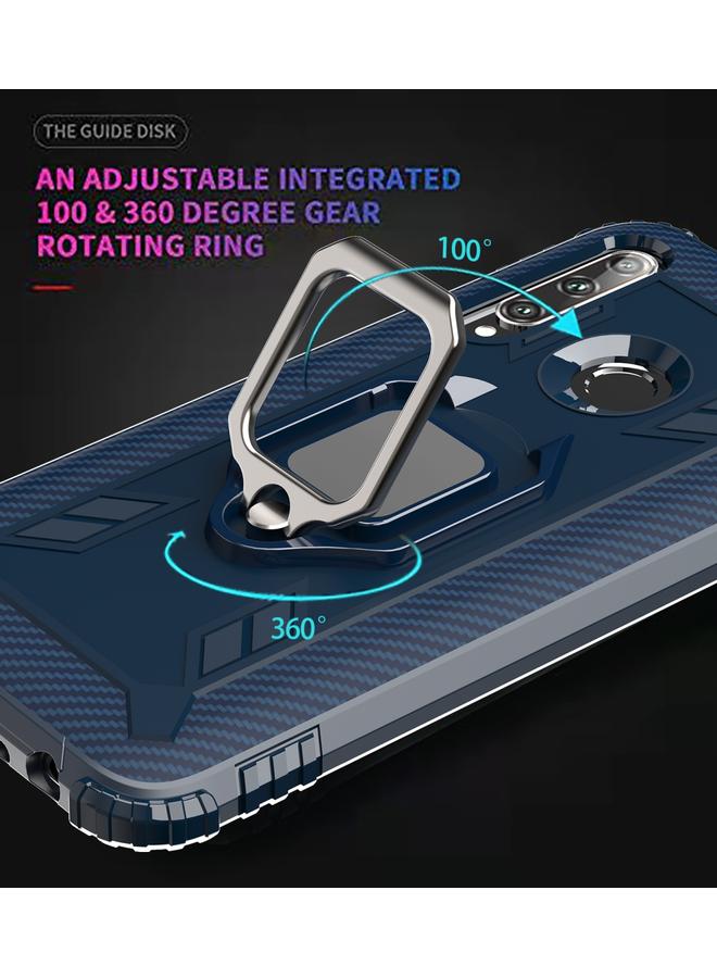 Zaboon Case For Huawei P30 Lite Carbon Fiber Protective Case with 360 Degree Rotating Ring Holder - Image 5