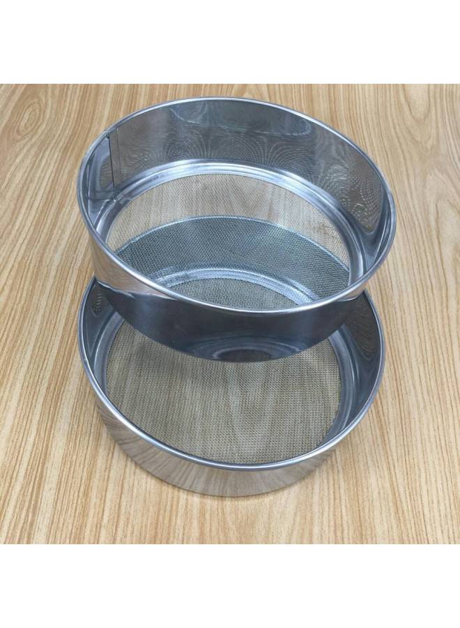 18cm Steel Mesh Thickened Stainless Steel Surface Mesh Flour Sieve Kitchen Baking Surface Mesh Sieve 30 Mesh 40 Mesh-Specifications:Diameter 18cm 160/box - Image 1