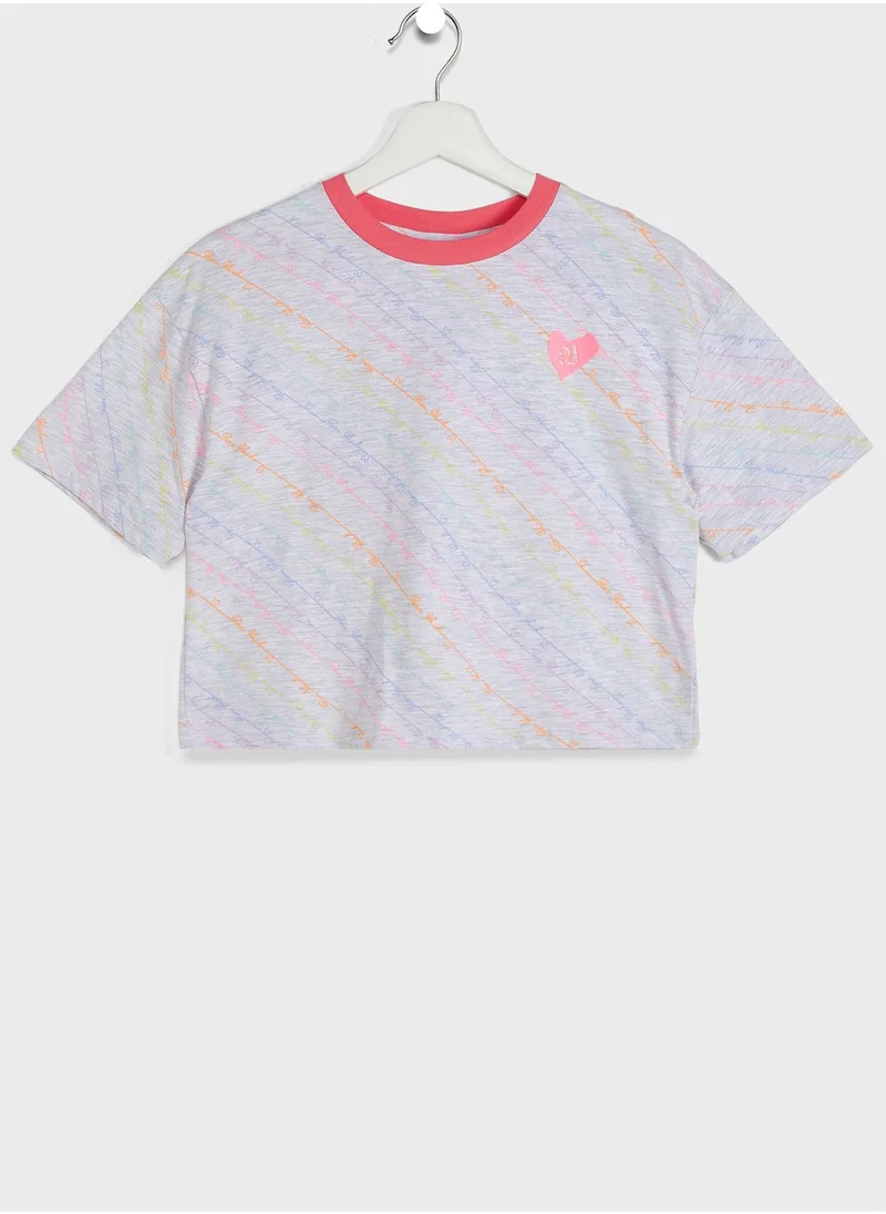 RIVER ISLAND Youth Rainbow Pyjama Set