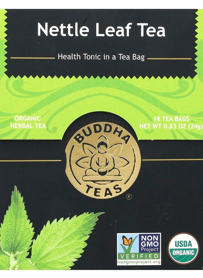 BUDDHA TEAS Organic Herbal Tea Nettle Leaf Caffeine Free  18 Tea Bags 0.83 oz (24 g) 
