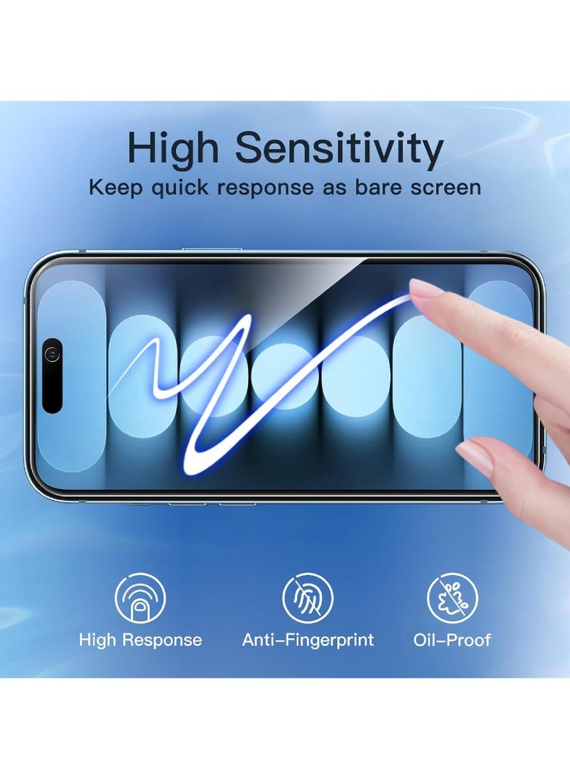 iPhone 15 Plus Privacy Screen Protector Anti-Spy Tempered Glass Film 9H Hardness Scratch Resistant Bubble Free Anti Spy Tempered Glass