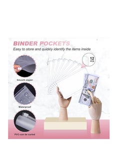 Y&D Budget Binder, Binder with Zipper Envelopes, Cash Envelopes for Budgeting, Money Organizer Cash, 14Pcs Planner Pink  - Image 4