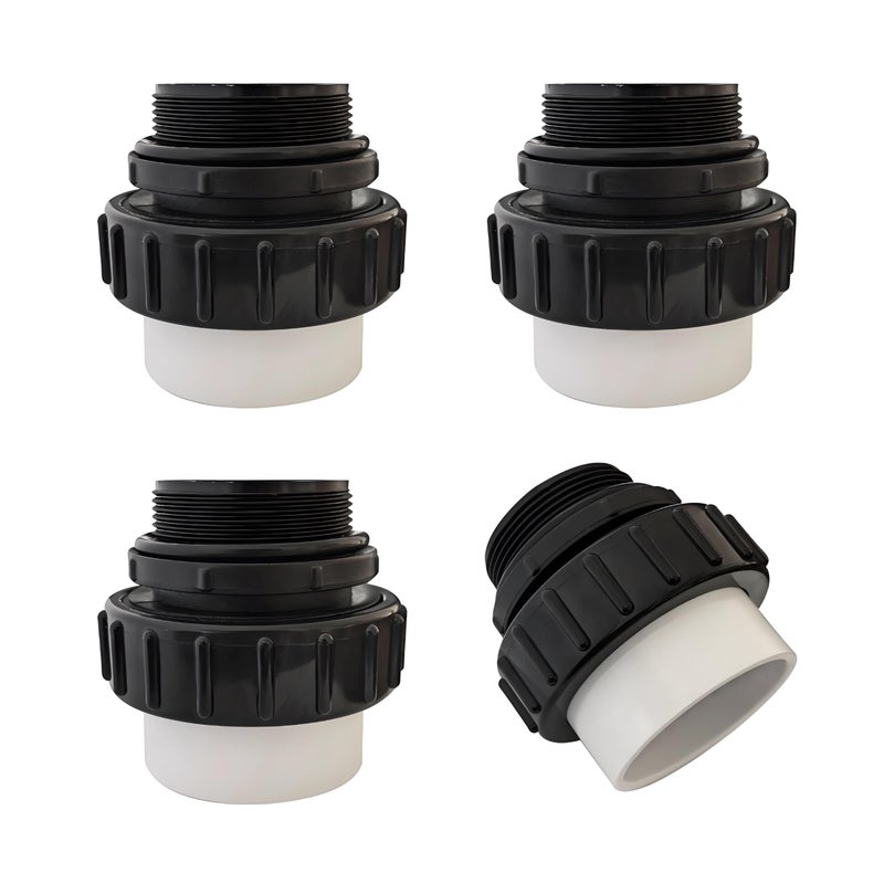 Dicsley 4 Pack 2 Inch Hi Temp Unions 2 MIP x 2 PVC Union Compatible with Pentair Whisperflo and Intelliflo 21063200000 Swimming Pool and Spa Pumps High Temp Unions for Pool Pump - Image 2