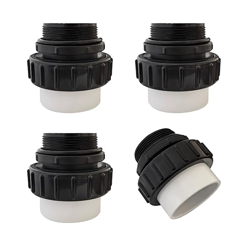 Dicsley 4 Pack 2 Inch Hi Temp Unions 2 MIP x 2 PVC Union Compatible with Pentair Whisperflo and Intelliflo 21063200000 Swimming Pool and Spa Pumps High Temp Unions for Pool Pump - Image 1
