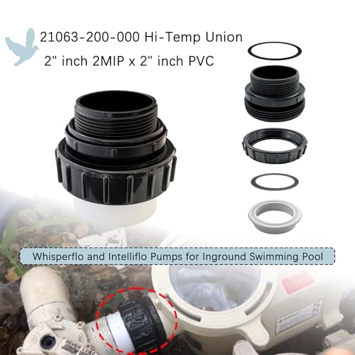 Dicsley 4 Pack 2 Inch Hi Temp Unions 2 MIP x 2 PVC Union Compatible with Pentair Whisperflo and Intelliflo 21063200000 Swimming Pool and Spa Pumps High Temp Unions for Pool Pump - Image 3