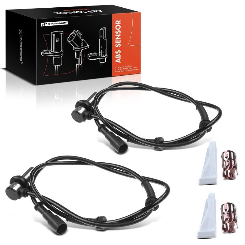 A-Premium APremium ABS Wheel Speed Sensor Compatible with Land Rover Models Range Rover 1997 1998 1999 2000 2001 2002 Sport Utility Rear Driver and Passenger Side 2PC Set Replace STC3385