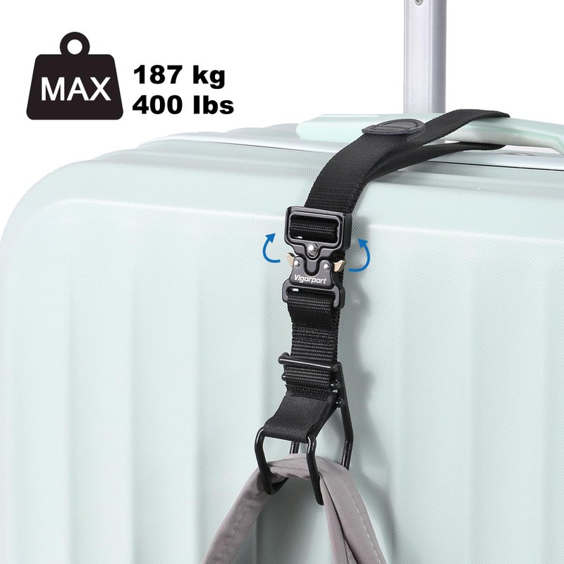 Vigorport Luggage Hook Strap, J Hook for Add a Bag Luggage, Multi Adjustment Bag Strap Hook with Hands Free - Image 4