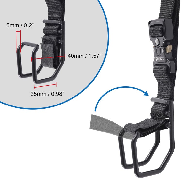 Vigorport Luggage Hook Strap, J Hook for Add a Bag Luggage, Multi Adjustment Bag Strap Hook with Hands Free - Image 3
