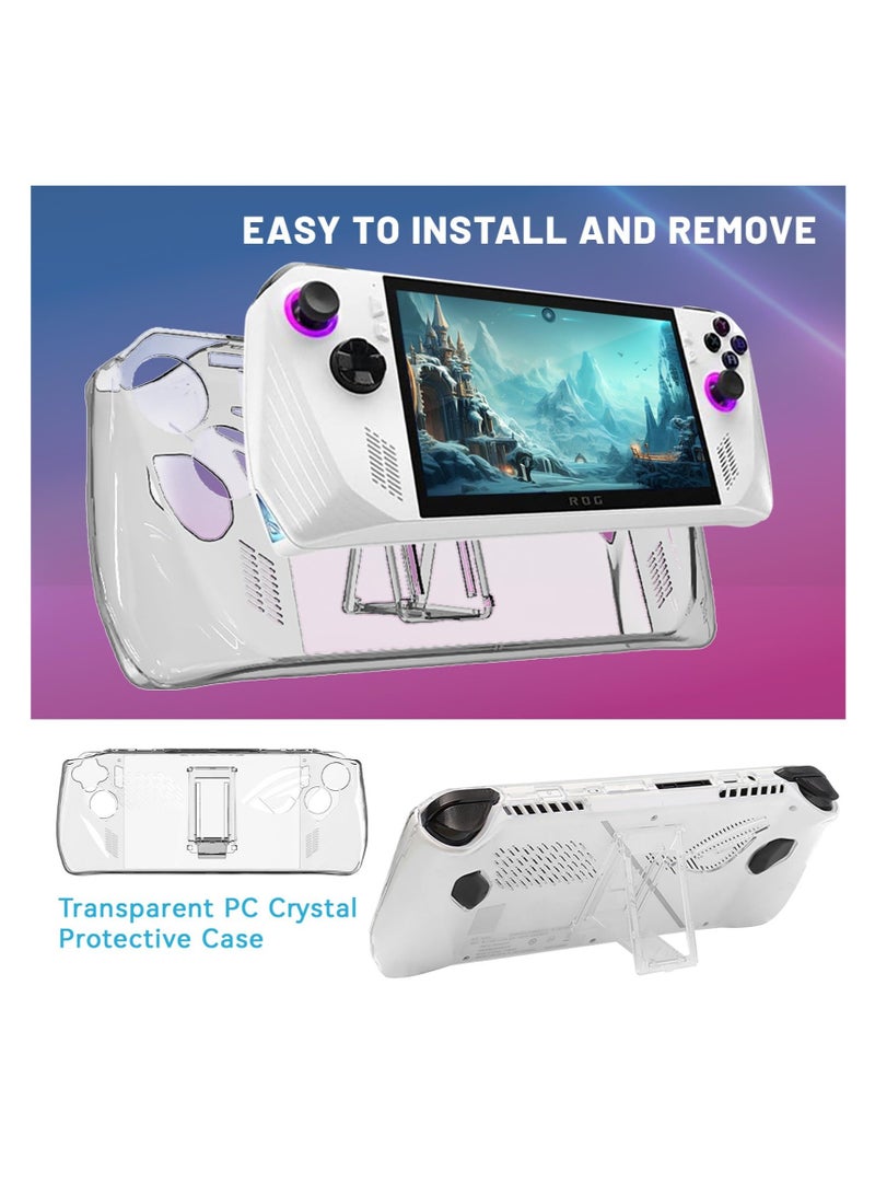 SYOSI Clear Protective Case Compatible for ASUS Rog Ally Handheld, Transparent PC Crystal Protective Case, Tempered Glass Protector for ROG Ally Accessories(1Pcs ProtectiveFilm, 2Pcs Tempered Film) - Image 4