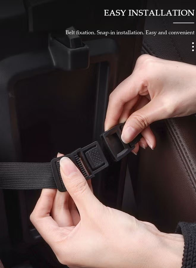 YUFAN Leather Car Tissue Holder, Hanging Design for Sun Visor, Seat Back and Armrest, Slim Profile, One-Hand Access, Universal Fit for Sedan SUV and Family Van, Black - Image 5