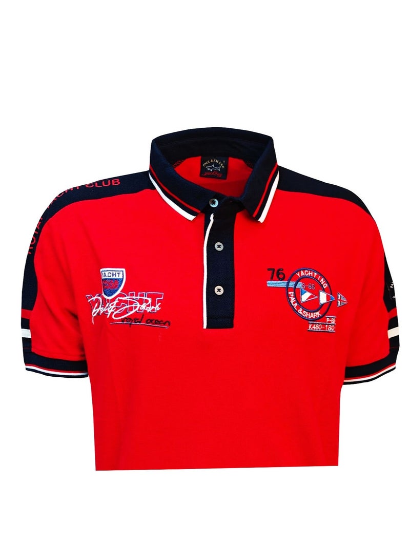 Paul & Shark Paul&Shark Pique Polo T-Shirt /Royal Yacht Club  - Image 3