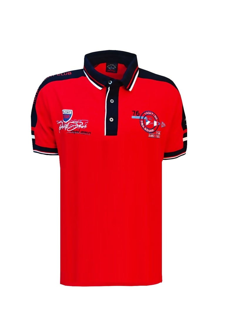 Paul & Shark Paul&Shark Pique Polo T-Shirt /Royal Yacht Club  - Image 1