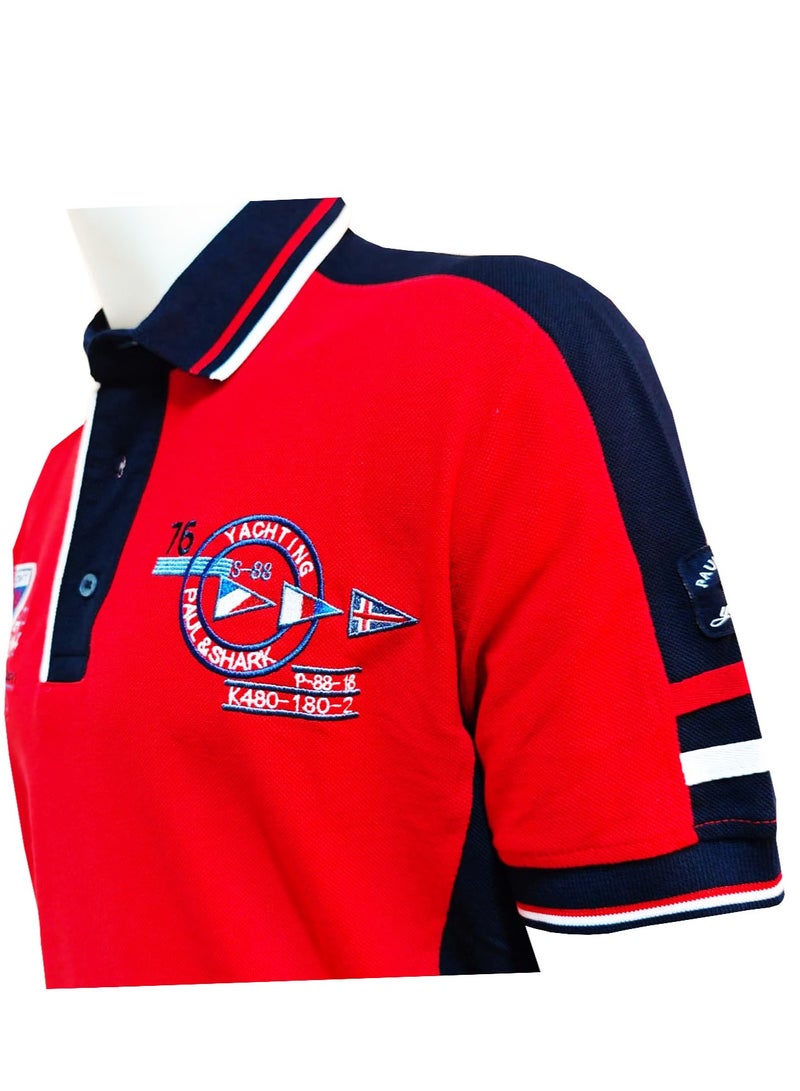 Paul & Shark Paul&Shark Pique Polo T-Shirt /Royal Yacht Club  - Image 4
