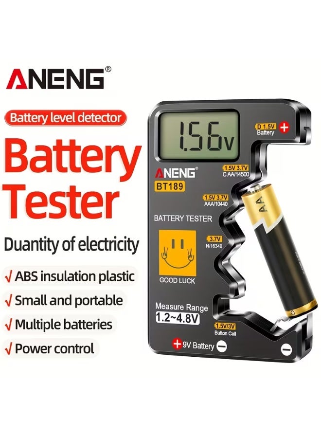 ANENG Battery Tester for 9V, 6F22, 1.5V, 3V Button Batteries - Digital Display, ABS Material, No Battery Included, Ideal for C, AA, AAA, D, N, Battery Indicator Light, Battery Tester|Digital Display Tester|Durable Construction, Battery Tester - Image 3