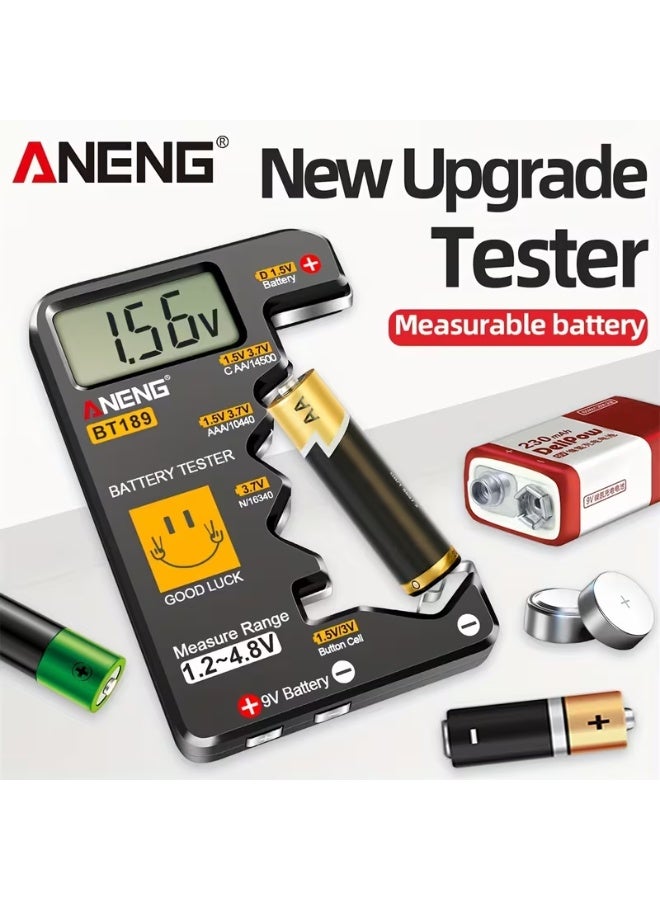 ANENG Battery Tester for 9V, 6F22, 1.5V, 3V Button Batteries - Digital Display, ABS Material, No Battery Included, Ideal for C, AA, AAA, D, N, Battery Indicator Light, Battery Tester|Digital Display Tester|Durable Construction, Battery Tester - Image 4