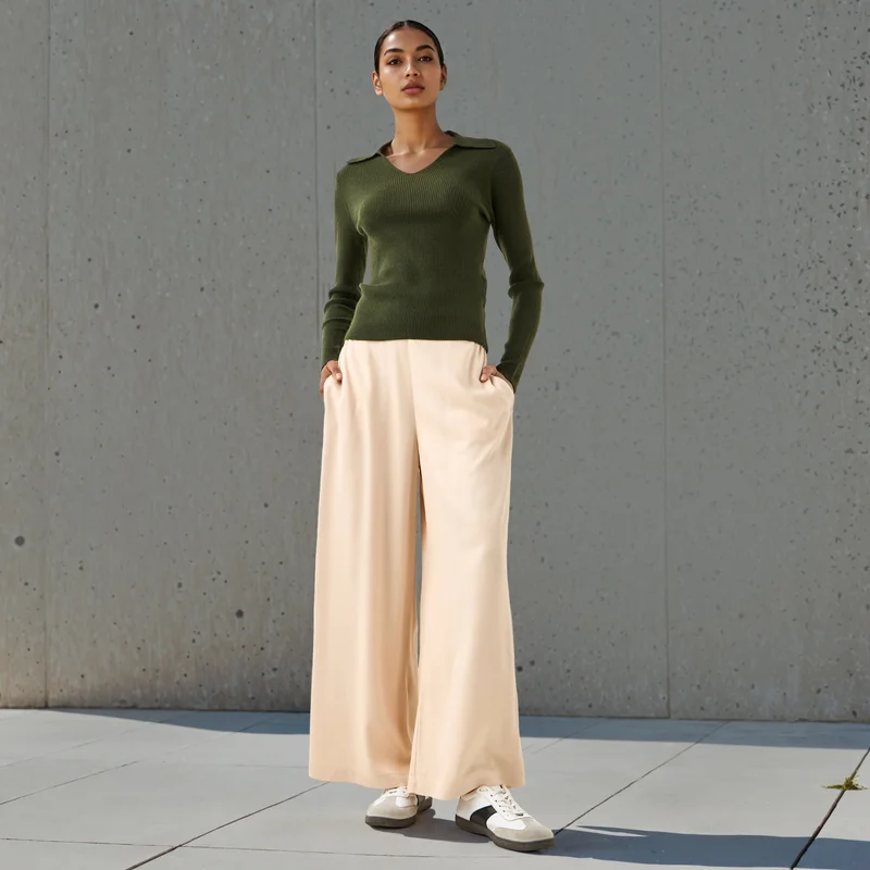 سبلاش فيڤ Relaxed Fit Flexi Waist Palazzo Pants