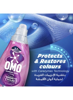 Omo Wonder Wash Liquid Laundry Detergent Ultra Care for Short Cycles Stain Removal in 15 Minutes 1480ml  - Image 4