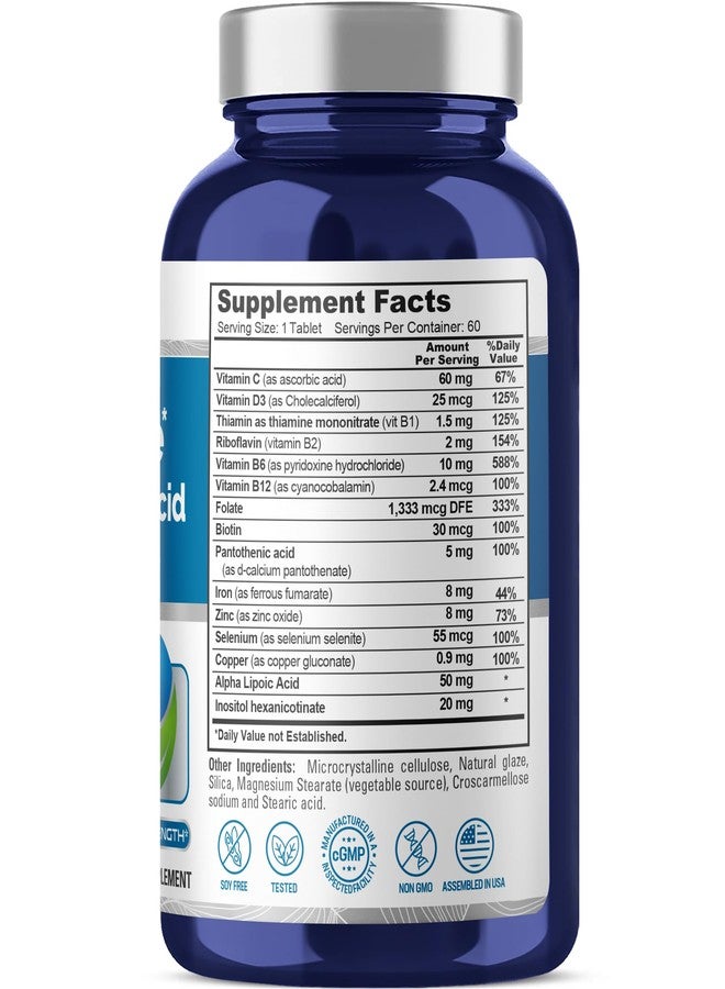 NusaPure Renal Balance, Alpha Lipoic Acid, Soy Free, 60 Tablets - 60 Servings - Image 2