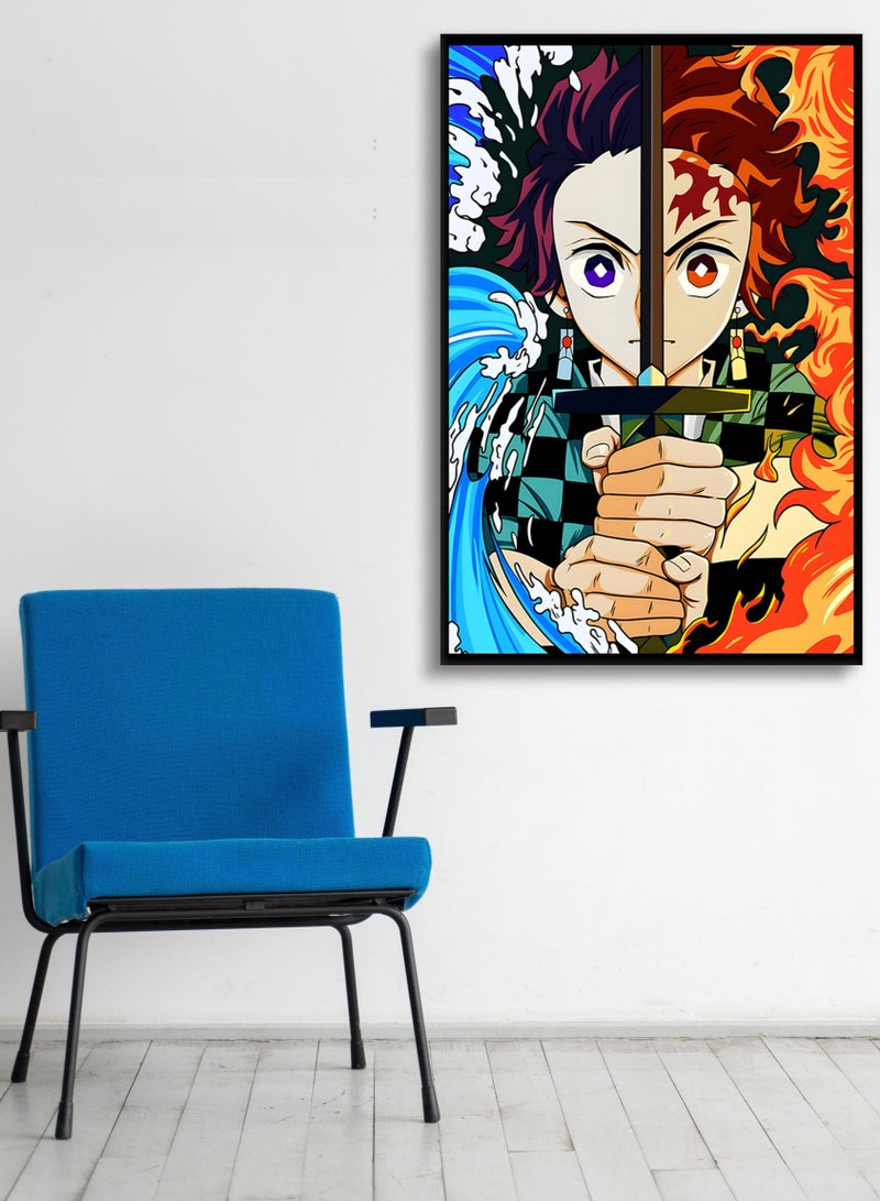 مودكلاس لوحة جدارية كانفس بإطار خشبي ديمون سلاير تانجيرو - Image 1