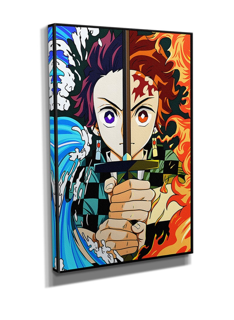 مودكلاس لوحة جدارية كانفس بإطار خشبي ديمون سلاير تانجيرو - Image 3