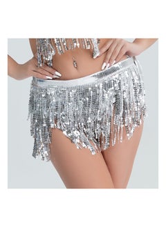 Loquat Squality Women Belly Dance Scarf Silver 