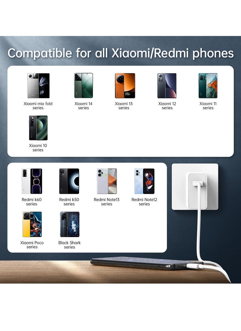 Generic - 120W USB Plug Turbo Charger for Xiaomi Redmi Note 14 Pro+, USB Fast Charger Plug with 3A Fast Charging Cable 1M, Wall Charger UK Power Adapter for Mi 15 14 13 12X 12S 11T for Redmi Note 14 13 12 11 10s POCO X6 F5 - Image 1