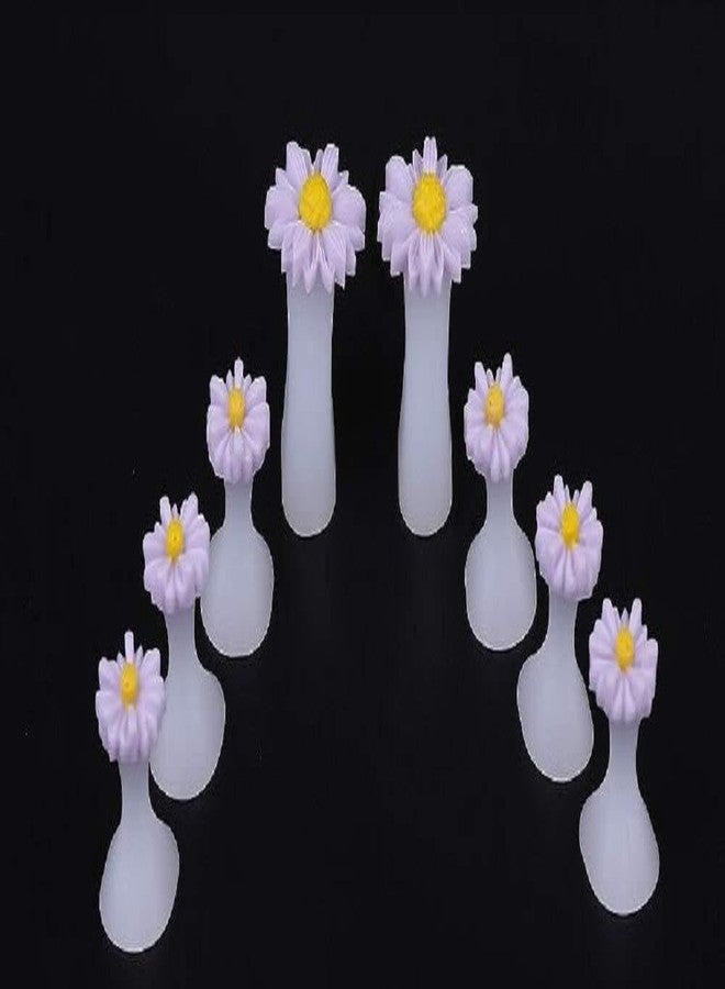 Digital Shoppy 8Pcs Silicone Toe Separators Foot Toe Spacers Daisy Flower Sunflower Water drop Pedicure Foot Toe Nail Art Tool, Purple - Image 2