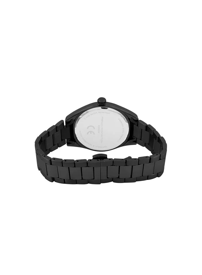 French Connection 42mm Men's Quartz Watch with Black Dial