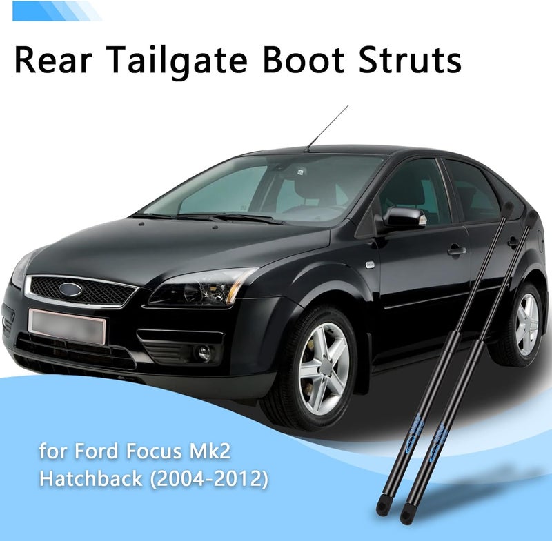Koaudb 2Pcs Boot Struts Rear Tailgate Boot Gas Struts for Ford Focus MK2 Hatchback 2004-2012 Lift Support System 530N Gas Strut Heavy Duty Car Boot Tailgate Struts Replace #1684312, 4M51A406A10AB - Image 2