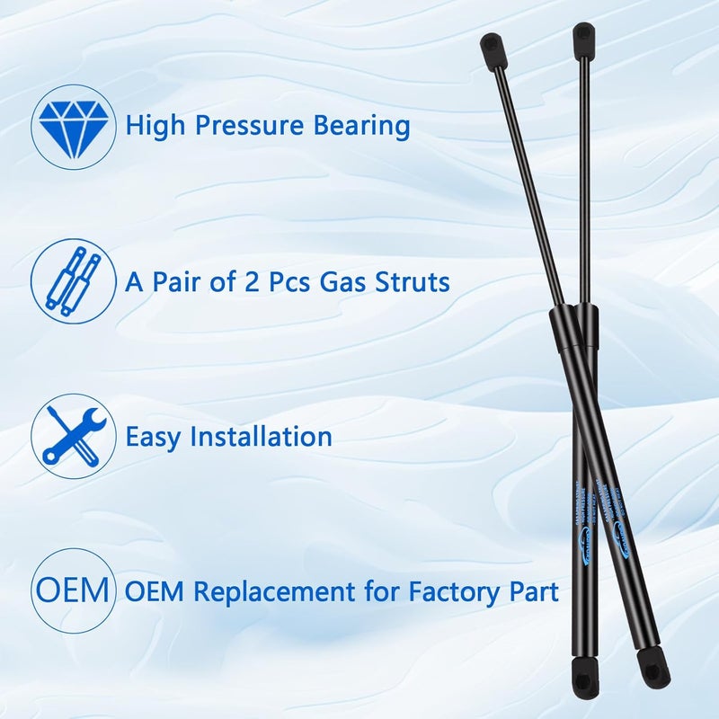 Koaudb 2Pcs Boot Struts Rear Tailgate Boot Gas Struts for Ford Focus MK2 Hatchback 2004-2012 Lift Support System 530N Gas Strut Heavy Duty Car Boot Tailgate Struts Replace #1684312, 4M51A406A10AB - Image 4