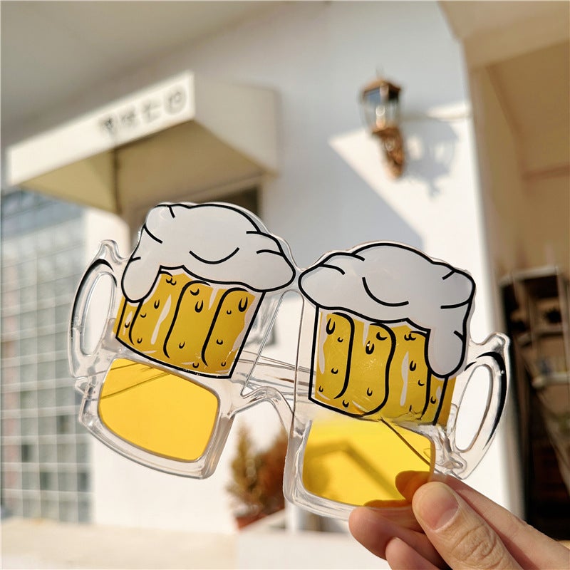 Ins Quirky Party Sunglasses Photo Props Beer mug