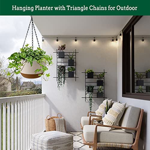 Koalaime Hanging Planters for Indoor Plants, 2 Pack 10 Inch Self Watering Pots with Macrame Plant Hanger, Hanging Baskets Holder for Outdoor Garden Home Ceiling Window Decor - Image 4