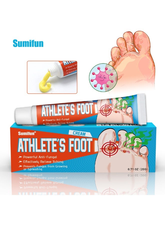 Sumifun Athlete's Foot Cream,3 Pcs,Powerful Anti-Fungal,Prevents Fungus from Growing - Image 1