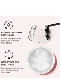 OCHEAL OCHEAL Wild Brow Cream Natural Definer Clear Colorless Gel Shaping Soap Eyebrow Gel  - Image 2
