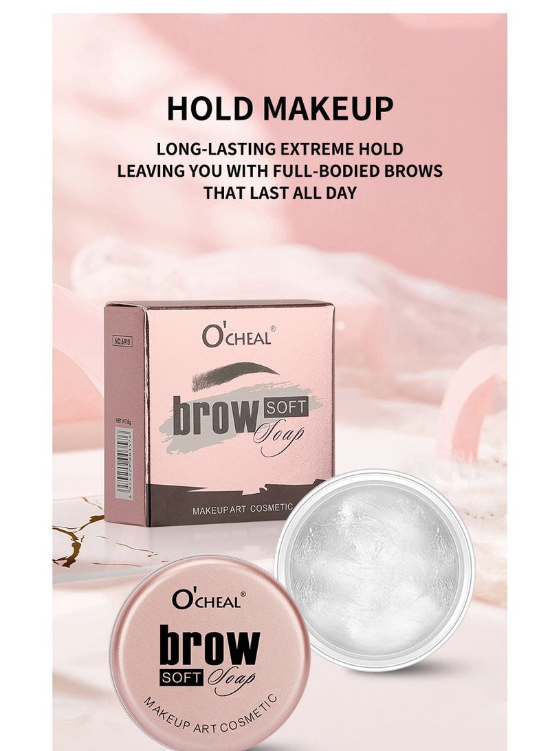 OCHEAL OCHEAL Wild Brow Cream Natural Definer Clear Colorless Gel Shaping Soap Eyebrow Gel  - Image 5