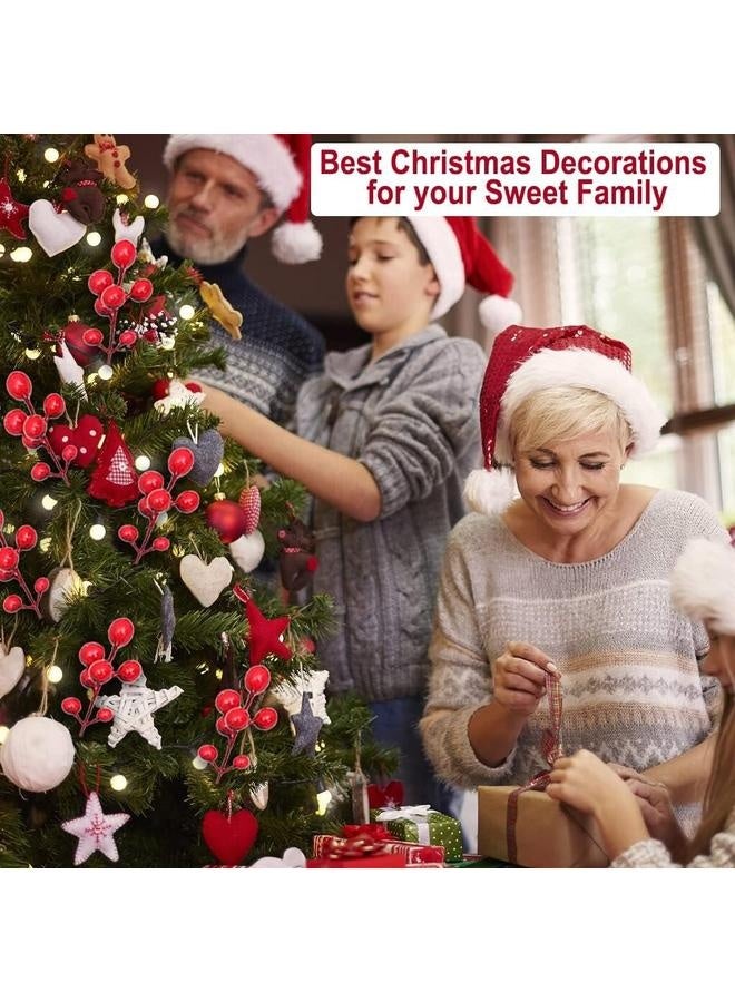 10 Pack  Red Berries, Artificial Xmas Berry Picks for  Tree Decoru0026Ornament Crafts Wedding, Holiday Home Decor - Image 4