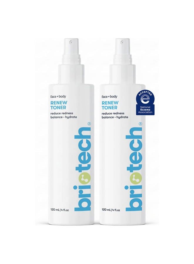 BRIOTECH Renew Toner, Hypochlorous Acid Spray, Minimize Appearance of Blemishes, Soothing Facial Mist for Sensitive Skin, Calm Redness & Bumps, Vegan, 4 fl oz (2 Pack) - Image 1