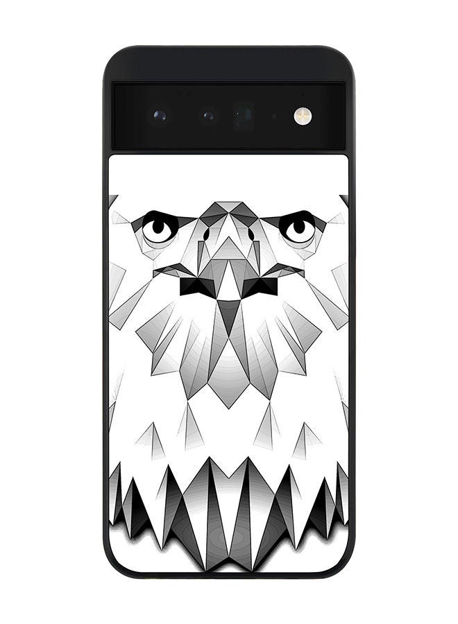 Stylizedd Rugged Black edge case for Google Pixel 6 5G Slim fit Soft Case Flexible Rubber Edges Anti Drop TPU Gel Thin Cover - Poly Eagle - Image 1