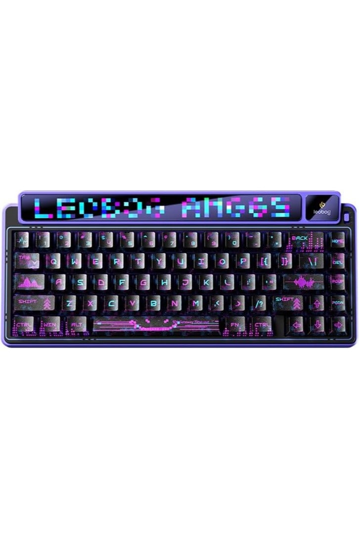 Leobog AMG65 Mechanical Gaming Keyboard with Dual Display, 65% Wireless ...