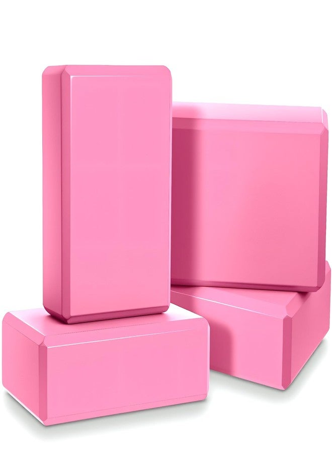 Caeuiciw 4 Pcs Yoga Blocks 9 x 6 x 3.15 Inch Eva Foam Lightweight Non Slip Yoga Props Firm and Supportive for Yoga Pilates Stretching Meditation - Image 1