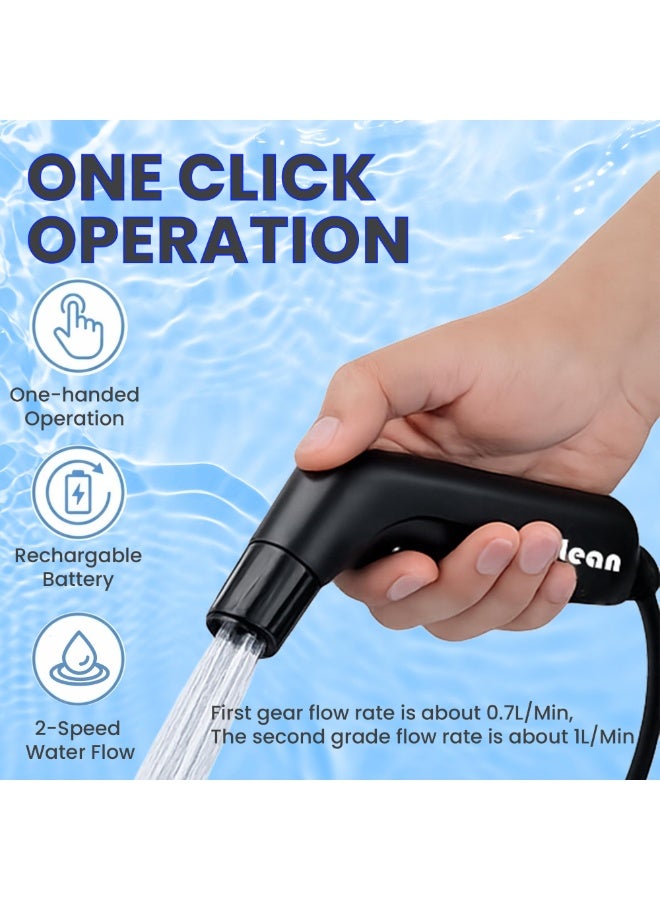 شطاف سفر كهربائي محمول 2Clean مع حاوية ماء 2.3 لتر، قابل لإعادة الشحن عبر USB - Image 2