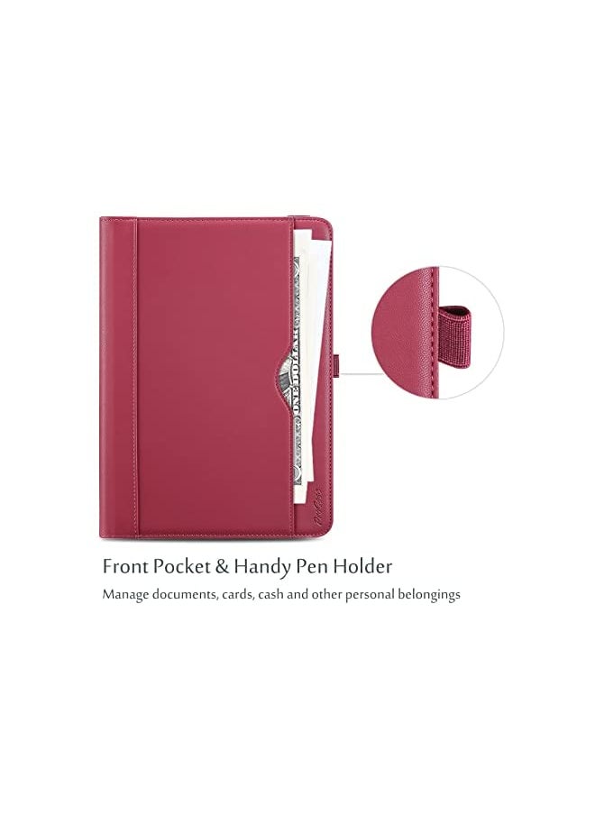 Procases - ProCase 9"-10.1" Inch Universal Tablet Case, Protective Cover Stand Folio Case for 9 10 10.1 Inch Android Touchscreen Tablet, with 360 Degree Rotatable Kickstand and Multiple Viewing Angles -Wine - Image 1