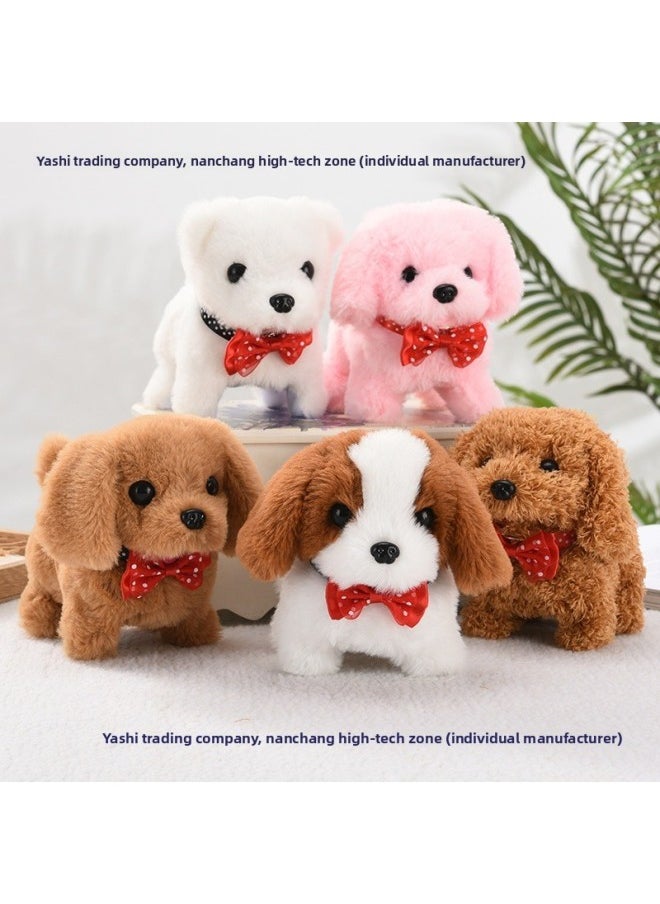 Toy Dog Children Plush Electric Toy Walking Dog Electric Dog Stall Electronic Puppy Pet-Color:Little Teddy  - Image 3